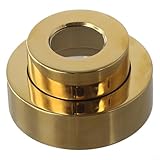 Cubierta de cabezal de ducha ajustable Altura Extensión Manga Placa base decorativa para grifo de baño Base 7cm Cromo Blanco (oro)