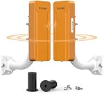 CPE469 Ponts sans fil à double bande avec supports de support, 3KM Gigabit à longue portée WiFi Pont, 2,4 GHz & 5.8GHz Pont Ethernet en plein air sans fil pour l'extension du réseau point à point et point à multipoint