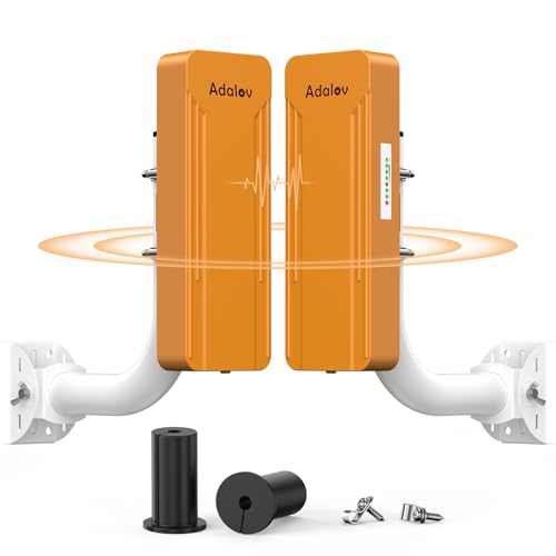 CPE469 Dual Band Wireless Bridges with Bracket Mounts, 3KM Long Range Gigabit WiFi Bridge, 2.4GHz & 5.8GHz Outdoor Wireless Ethernet Bridge for Point-to-Point and Point-to-Multipoint Network Extend
