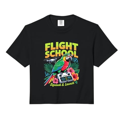 Flight School Squawk and Launch Parrot Drone Comfort Colors Crop