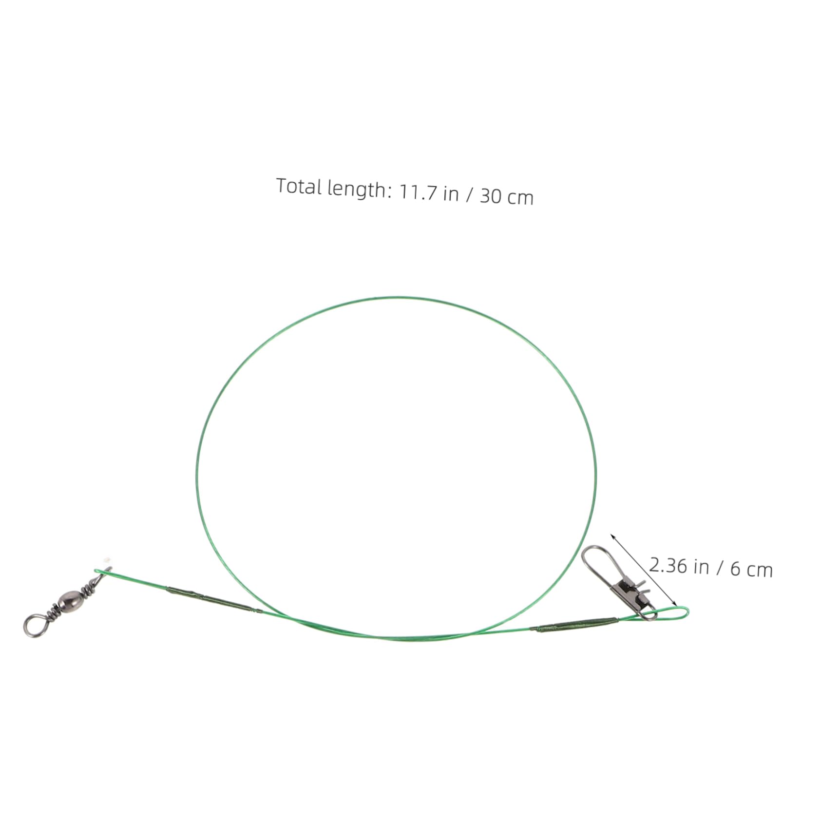 HANABASS 1Set Fishing Wire Leaders with Swivels and Snap Connectors Steel Leader Wire for Saltwater and Freshwater Fishing Durable and Versatile Fishing Accessories