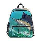 BALII Ocean Sailfish Kleinkind Rucksack Büchertasche Schulrucksack für Mädchen Jungen Kinder