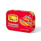 Tonno Auriga all'olio di oliva 70gr. Confezione da 6 lattine. Formato scorta. Alta Qualità.Fonte di Proteine.