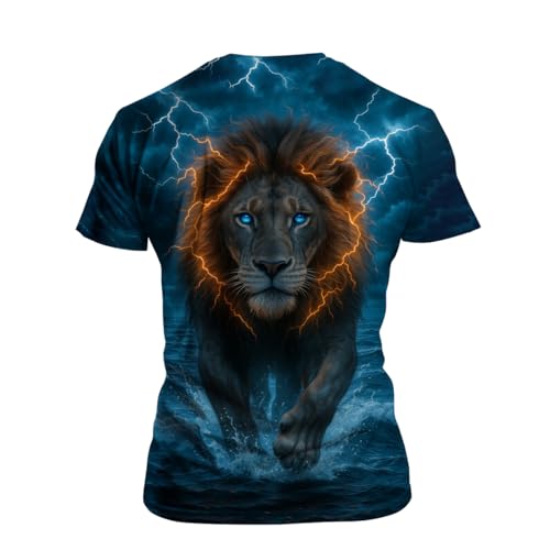 Blissboy Funny Animal Graphic T-Shirt Novelty Short Sleeve Crewneck Shirt