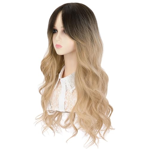Perruque de cheveux humain illusion synthétique longue et bouclée - 8