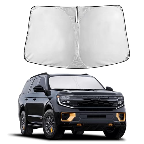 Image of Autovir Windshield Sun Shade Fit for 2018-2023 2024 2025 Ford Expedition | Sunshade, Front Car Window Shades Sun Visor, Blocks UV Rays & Heat, Car Accessories