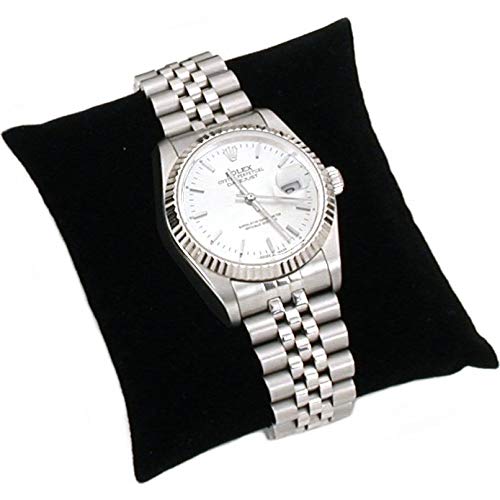 RJ Displays-12 piece pack Black Velvet Jewelry Display Pillow for Bracelet, Watch, Anklet, Bangle, Dangle Earring and Necklace- Size 3.50