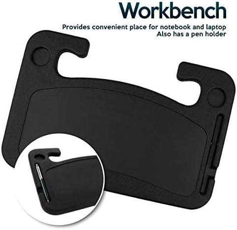 Miniatura 6 de ZONETECH Bandeja multifuncional portátil para el volante del coche y la comida 2-Pack - Mesa negraasiento del vehículo Bandeja de montaje portátil