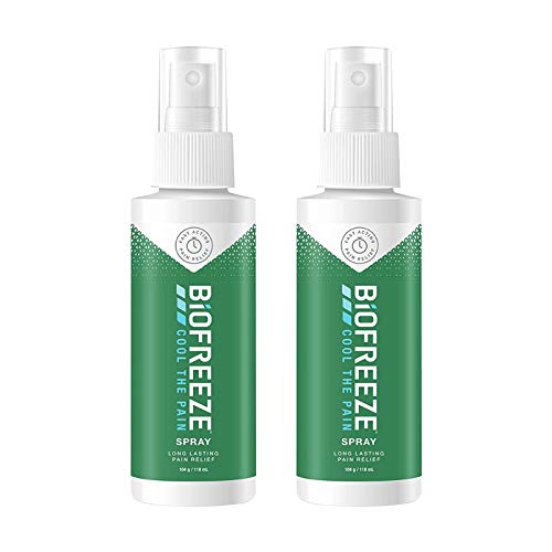 Biofreeze Spray 118ml X 2 Cooling Spray Pain Relief Spray Muscle Pain Joint Pain Relief Arthritis Cold Relief Powerful Easy To Use Freeze Sprays Pain and Fever