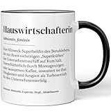 JUNIWORDS Tasse, Definition Hauswirtschafterin, Schwarz (7217182)
