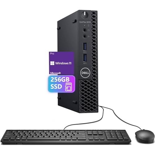 Dell Optiplex 3070 (Latest Model), Core i3-9100T (3.10 GHz-3.70Ghz), Windows 11 Pro, 8GB DDR4 RAM 256GB SSD (Renewed)