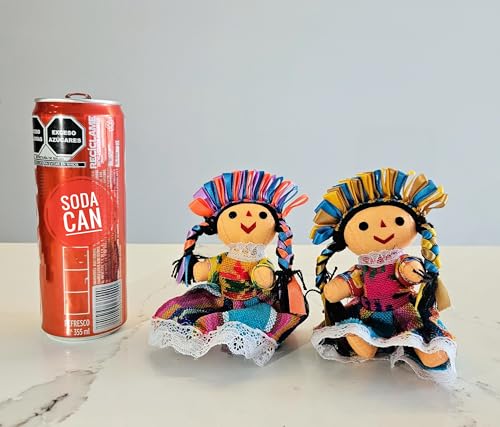 Muñecas de trapo tradicionales mexicanas ALKIMIA 2 unidades miniatura 3