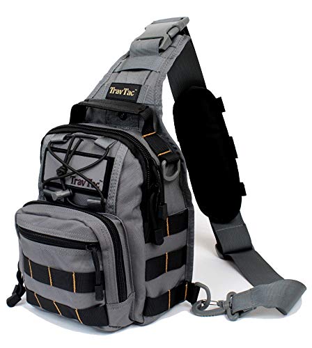 TravTac Stage II Small Sling Bag, Premium Everyday Carry Tactical Sling Pack 900D (Bi-Color RGB)