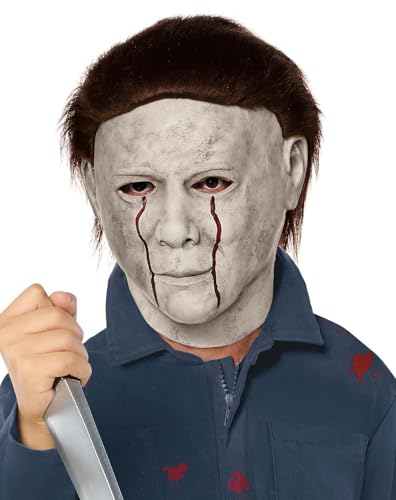 Spirit Halloween Kids Michael Myers Full Mask Deluxe - Halloween II Unisex Adult Child ONE Size FITS Most Standard Multicolor