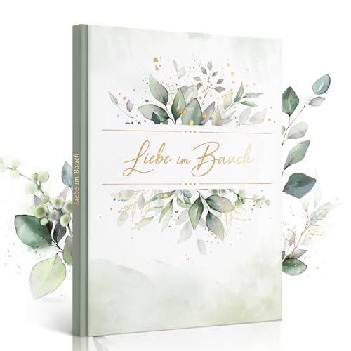 Schwangerschaftstagebuch - Mein Erstes Jahr Babyalbum - Das Babytagebuch & Erinnerungsbuch für Mädchen & Jungen - Geschenkidee für werdende Mütter