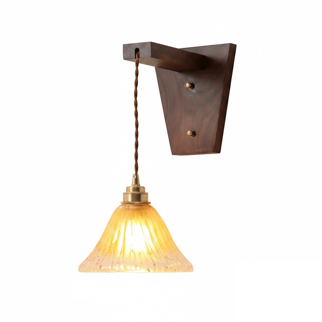 Lámpara de pared de cristal vintage para eliminar la luz fría y renovar tu dormitorio oscuro