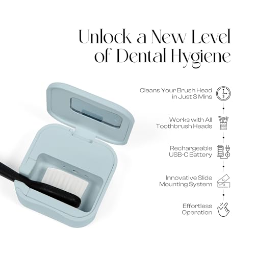 Image of Mondano UV-C Toothbrush Sanitizer and Holder, Travel Case Cover Cap