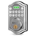 AkaGear Keyless Entry Door Lock with Keypad - Smart Deadbolt for Front Door with 2 Keys - Auto Lock - Easy Installation - DS10 Mini (Satin Nickel)