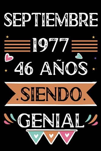 CUADERNO, Septiembre 1977, 46 Años Siendo Genial: Libro de visitas, cuaderno, 110 páginas de felicitaciones, idea de regalo, regalo Para la esposa, novia, mujer, La madre
