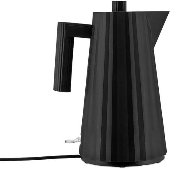 Alessi Plisse 1500W Electric Kettle, Black, 1.7 litre Capacity