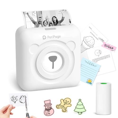 Buyounger Mini Impresora - Piano Impresora Termica para Movil, Bluetooth Impresora Fotos y Pegatinas, Regalo Creativo para Estudiantes, Oficina y Hogar (Incluye Papel Térmico)