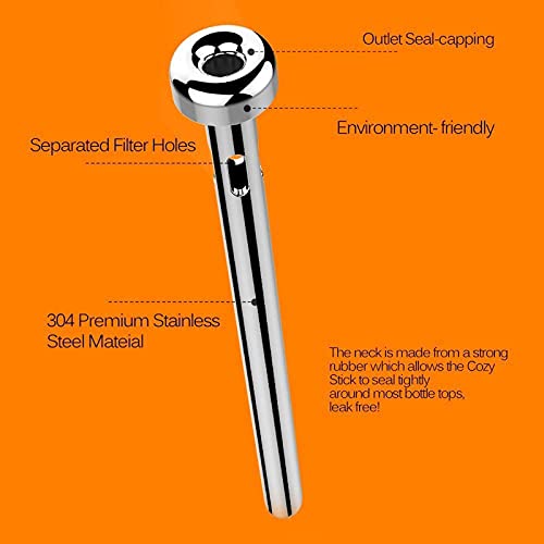 Bierkoelingstok 2 stks, roestvrijstalen bar stick dranken koeler, draagbare koelkast voor koeling drankjes, geschikt… - Afbeelding 7