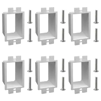 1-Gang BE1 Non-Metallic Electrical Power Outlet Box Extender(ETL Listed),Electrical Box Extender for Power Switch Receptacles Accessories,Fire Rated for 2 Hours,6-Pack