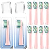 10 Pack Toothbrush Replacement Heads Compatible with Rtauys M5 Sonic Electric Toothbrush (Pink, 10 Count(Pack of 1))