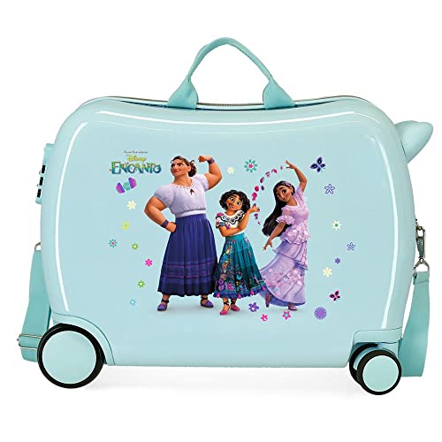 Disney Encanto Kinderkoffer, Blau, 50 x 39 x 20 cm, starr, ABS-Kombinationsverschluss, 34 l, 1,8 kg, 4 Räder