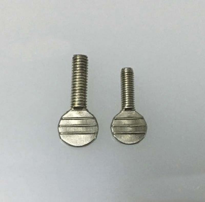 5Pcs M5 Stainless Steel Ping pong racket Screws thumb Wave board Flat head ball beat Hand screw bolt 10mm-20mm Length - (Dimensions: M5x16mm (5pcs))