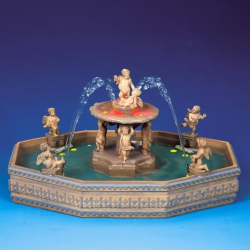 Lemax Lighted Village Square Fountain with 4.5V Adaptor #14663