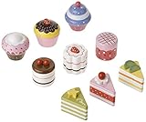 Imagination Generation Cupcake and Mini Cake Petit Four Set (9pcs.) Wood Eats! Delectable Desserts...