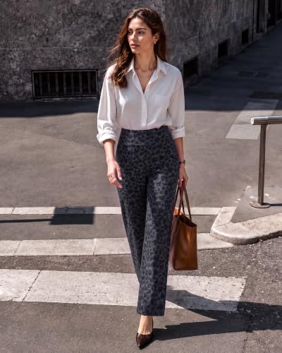 Image of G4Free EverGoing Wide Leg Ankle Pants for Petite Women with Pockets Stretch