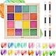 Joyeee Pigment für Nägel, 16 Farben Nagel Pigment Palette Enthält 6 Schwammstäbchen, Nail Pigment Powder Palette, Ombré-Nagelpulver für Nagelkunst, Maniküre, DIY-Zubehör, C