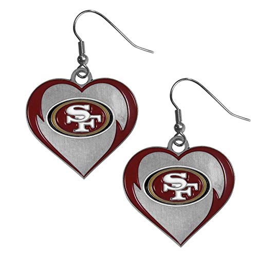 Siskiyou NFL San Francisco 49ers Heart Earrings