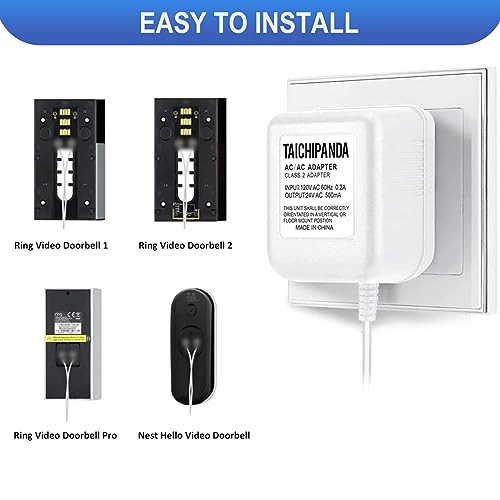 image for TAICHIPANDA 24 Volt Transformer, C Wire Adapter for Nest Honeywell Eco