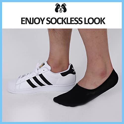 No Show Socks for Men Size 9-12/12-15 Invisible Low Cut Breathable Cotton Liner Socks With Non Slip Grip4