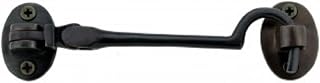 Renovators Supply Brass Swivel Eyelet Hook Latch Oil Rubbed Bronze 4" | For Doors, Gates, Windows Or Cabinets,4 In. Hook, 5.56 In. Latch, Mounting Hardware Included.