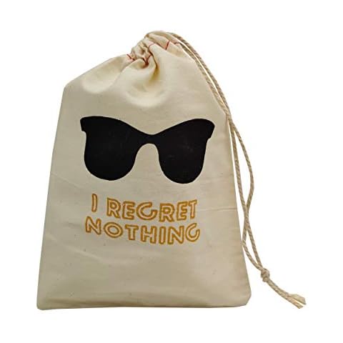 Sanrich 20pcs Wedding Favor Bags Drawstring Bachelorette Party Hangover Recovery Kits I Regret Nothing Bag 5x7 inch Eyeglass Pouch Bags (5x7'') Cover