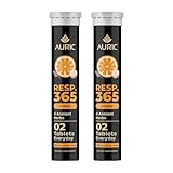 Auric Resp 365 Supplement 40 Tablets | Natural Lung Cleanse & Detox with NAC (N-Acetyl L-Cysteine), Pushkarmool, Piper Longum & Licorice Extract