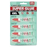 Super Glue Gel Pro, Clear Four 4 Gram Superglue, All Purpose CA Glue for Wood Plastic Craft Metal, Instant Cyanoacrylate Adhesive Repair Ceramic Glass Furniture Leather, Single Use, Quick Dry