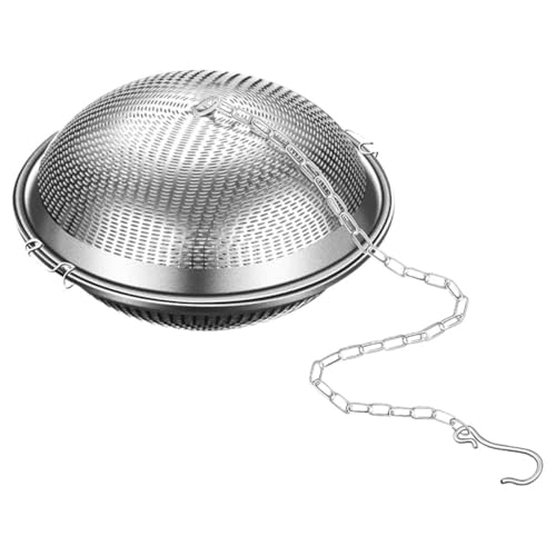 SHINEOFI Colador de Especias de Acero Inoxidable 8 CM Filtro Reutilizable Compacto para Condimentos Infusor de Té Suelto Cesta Pequeña para Sopa y Guisos en Cocina Doméstica