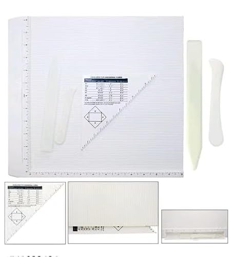 IMPRINT Paper Scoring Board Kit with Bone Folder and Triangle, Scoring Board – 12.25 x 12.25 Inch with Folding Tool – Ideal for Card Making, Envelopes, Boxes & Paper Crafts – Pack of 1