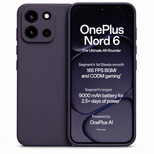 Image of FIRST MART Matte Silicone Back Cover for OnePlus Nord 6 - Purple