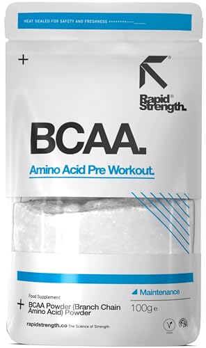 Rapid Strength BCAA Powder - BCAA Intra Workout Amino Acid Recovery Drink - Branched Chain Amino Acids BCAAs Supplement - BCAA Powder Alternative - Pre Workout Supplement for Energy