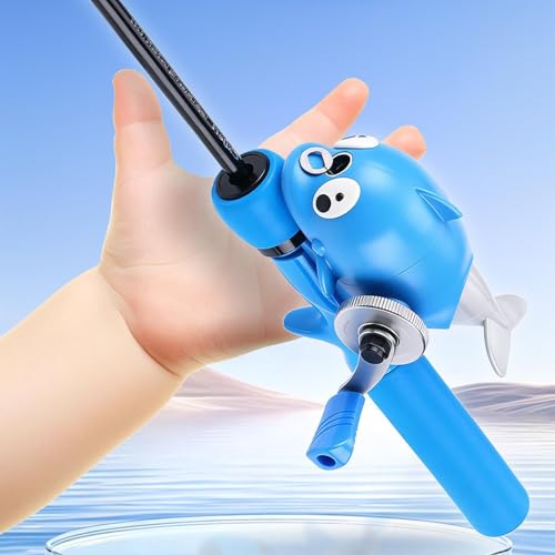 Caña de pescar para niños con carrete de delfín, el regalo ideal para jóvenes 2