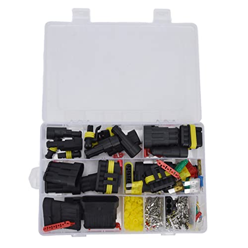 240Pcs Spina Connettore Filo, Connettore Filo Candela Auto HID Connettori Impermeabili Per Moto Scooter Auto Kit Connettori Elettrici Per Moto, Scooter, Auto