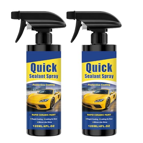 Ceramic Coating Spray for Cars - 3-in-1 High Gloss Car Wax & Polish with Sponge and Microfiber Cloth - Advanced Hydrophobic Pain