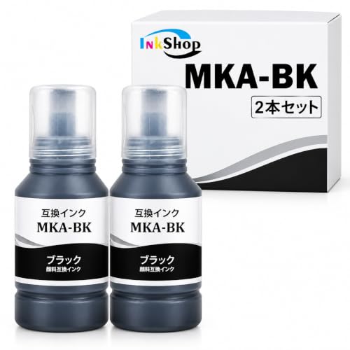 【Inkshop】エプソン用 MKA-BK マラカス ブラック 顔料 140ml