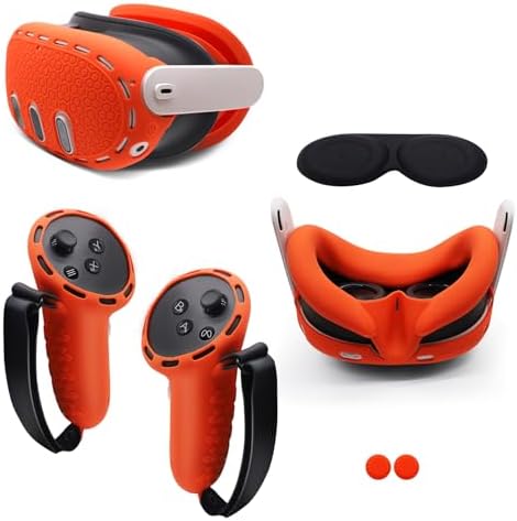 Custodia Protettiva In TPU Per Meta Quest 3S - Copri Lenti, Cover Auricolari, Cappucci Joystick - Trasparente